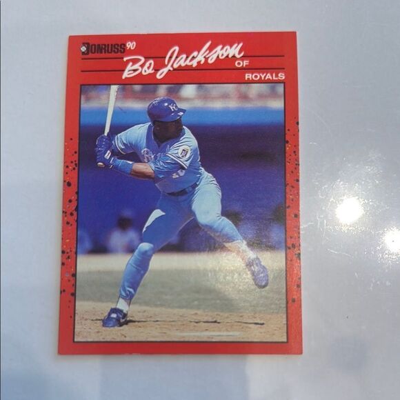 Bo Jackson Donruss 90 Baseball Card donruss error missing . On back mint - Picture 1 of 4